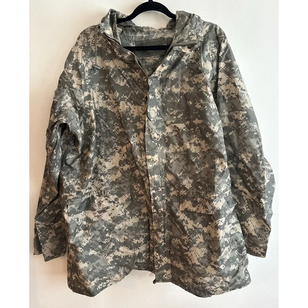 ORC Industries Raincoat Wet Weather Jacket Woodland Camouflage Sz M (Shell Only)